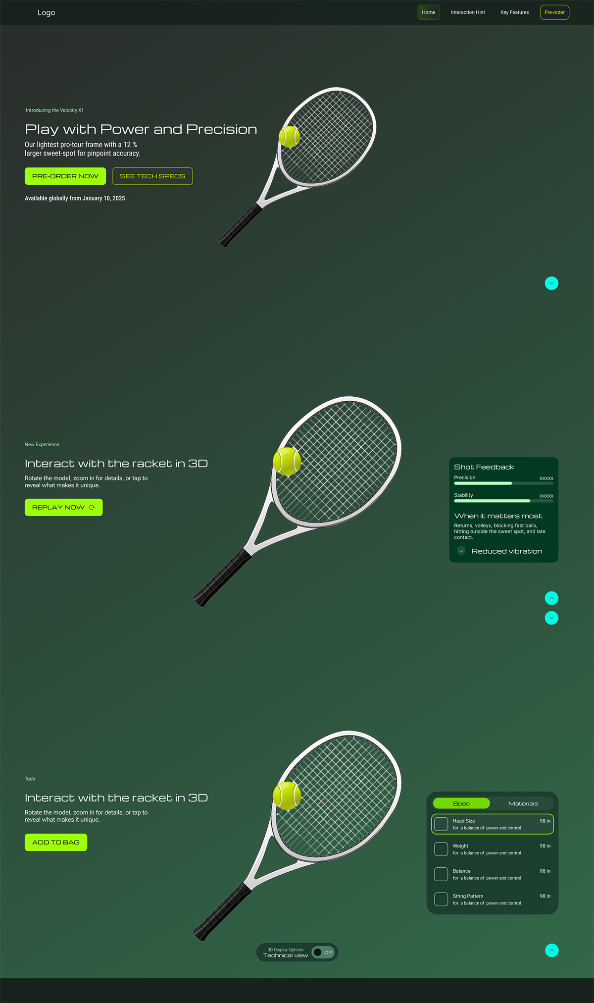 Mid-fi desktop layout
